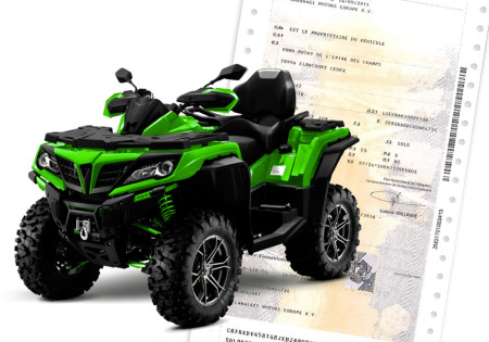 Changement carte grise quad