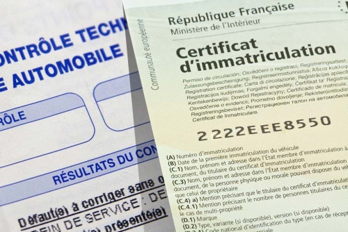 Points de contrôle technique : immatriculation, identification -   